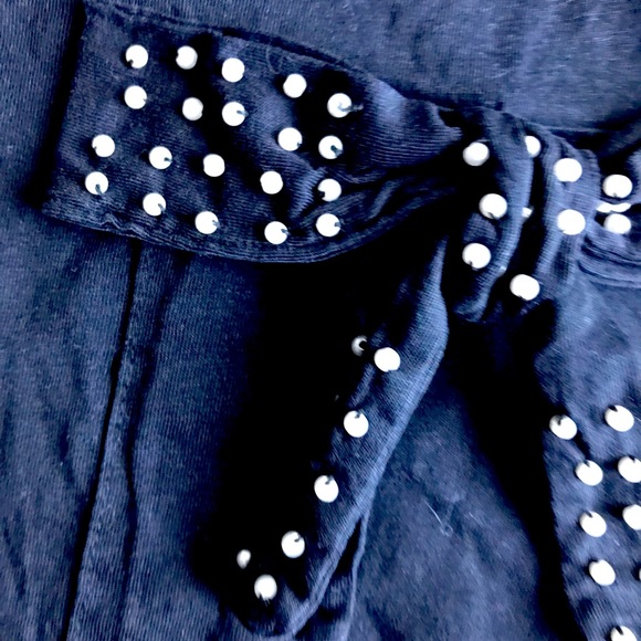 ๐Zara M Size Short Sleeve Top Embroidered Pearls - Picture 8 of 9